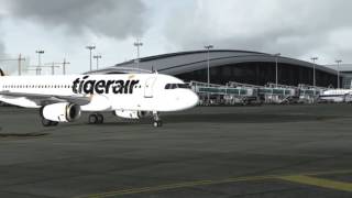 Tiger AIrways A320 Approach and Landing at the Gold Coast