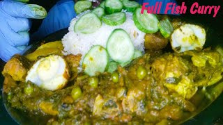 ASMR FULL👌KATLA FISH EATING, FULL EGG CURRY, BELE FISH, ALUR DUM, SALAD,PULAO