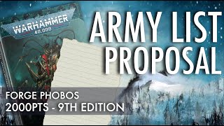 2000pt Ad Mech Army List Proposal | Forge Phobos Adeptus Mechanicus 9th Edition Warhammer 40K