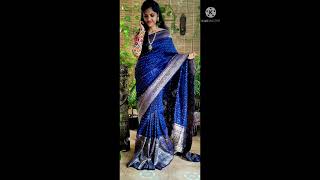 Pure moonga saree with silver and gold weaving