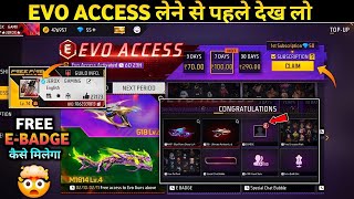 NEW EVO ACCESS EVENT FREE FIRE 😱 | E BADGE KAISE MILEGA 🔥 | FF NEW EVENT TODAY | FREE FIRE NEW EVENT