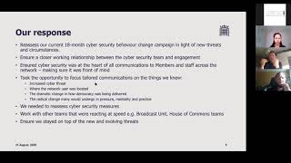 Virtual Cybersecurity Series: Keeping our democracies safe | UK Parliament Cyber Security Programme