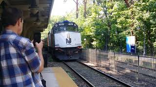 Rare: NJ Transit F40 leading Montclair-Boonton train to Hoboken arriving into Glen Ridge