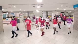 Darte Un Beso (Kiss You) Line Dance - Demo By D'Sisters & Friends LDG #linedance #enjoydancing