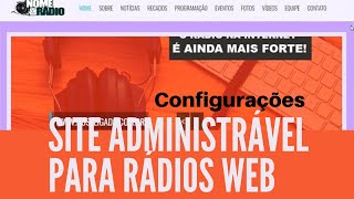 Site Administravel para Web Radio BS - Configurações