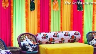 Haldi Ceremony decoration ideas easy at Home. |The Srivastava's|