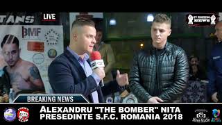 Alexandru "The Bomber" Nita -Desemnat Presedintele Ligii S.F.C Romania in 2018