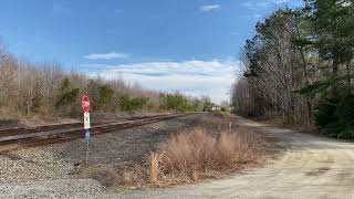 Amtrak 92 with 3 engines including 145 in Woodford Va