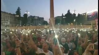 Roma: Piazza del Popolo manifestazione #NoGreenPass