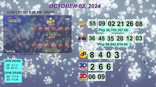 [LIVE] PCSO 9:00 PM DRAW - OCTOBER 02, 2024 LOTTO RESULTS