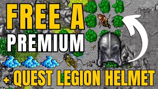 TIBIA- FREE A PREMIUM #1 + QUEST LEGION HELMET