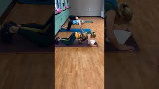 Child pose to push up position for core strengthening exercises. You will feel amazing!