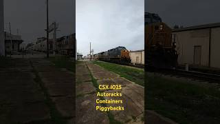 CSX I025 in Athens - Autoracks, Containers and Piggyback Trailers #csx #horns @CameraBryan #athens