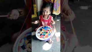 small kid playing with 🥁 drums #funnyvideo #drums #viral #kidsplayingvideo