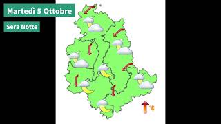 Il tempo previsto per domani Martedì 5 Ottobre 2024