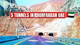 the New 5 Tunnels in Khorfakkan Road to Abu Dhabi UAE