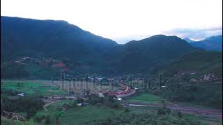 stock footage mountain scene with sky