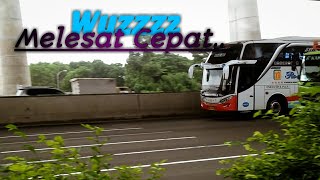 SUUOSH..!!ROSALIA INDAH MELESAT CEPAT DARI LAJUR KANAN| HUNTING BUS KILOMETER 19