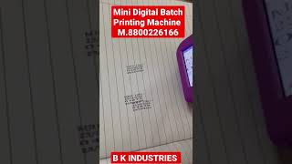 Mini Digital Batch Printing Machine M.8800226166 #shortsvideo #feedshorts #batchcodingmachine