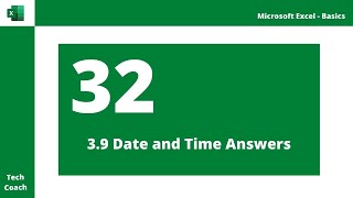 Date Function Answers Excel | Date Function Practice Exercise Answers