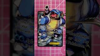 I created a 3D blastoise out of 2D card😱 #anime #pokemon #art #ytshort #creative