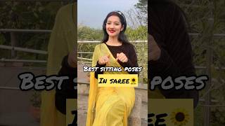 Best sitting poses in saree🌻❤️/RADHA RAJVANSHI #viral #posesidea #ytshorts #shorts #trending #pose