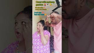 crazywife makeup gesture went wrong🤣#tomandjerry#husbandwifecomedy#comedy#funny#couple#viral#shorts