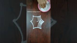 3x2 dots rangoli//shorts // simple rangoli // easy rangoli // daily rangoli