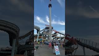 🎢 VERTICLE DROP RIDE! "Atmos Fear"-Morey's Piers Wildwood Boardwalk #wildwood #wildwoodboardwalk