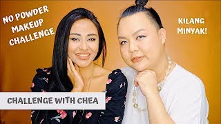 NO POWDER Makeup Challenge ft. Chea Nuh | Endi Feng