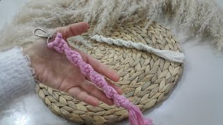 Makrome Anahtarlık Yapımı 🌼 Macrame Keychain DIY