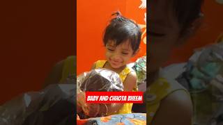 Cute baby playing with chhota bheem. #cutebaby #chhotabheem #shortvideo