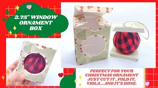 How to assemble a round ornament gift box|Christmas Gift Box Tutorial|Making a ornament gift box