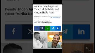 AMMAR ZONI KAGET SAAT TAHU IRISH BELLA MENIKAH DENGAN HALDY SABRI #shorts