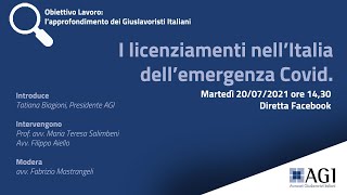 AGI e LAVORO - I licenziamenti nell’Italia dell’emergenza Covid