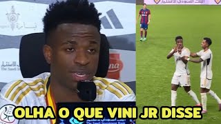 OLHA O QUE VINÍCIUS JÚNIOR FALOU APÓS DESTRUÍ O BARCELONA NA SUPER COPA DA ESPANHA