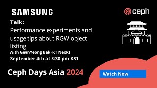 Ceph Days Asia: Performance experiments and usage tips about RGW object listing