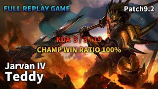 Teddy JUNGLE Jarvan IV VS Lee Sin Replay S9 / 정글 자르반 4세 VS 리 신 관전 시즌9 - 3/3/19 Patch 9.24 KR