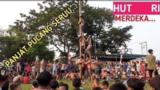 Lomba Panjat Pinang Sangat Seru || Hari ulang tahun indonesia || Desa Bandar Setia