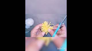 How to make pom pomps with fork❤️❤️