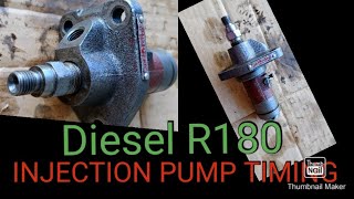 Diesel R180 injection pump timing assembly