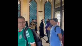 World Cup tourists listening to AZAN  in a Mosque in Qatar