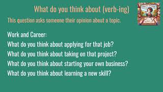 [Learn English with sentences] What do you think about (verb-ing)