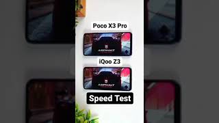 Speed Test Poco X3 Pro vs IQoo Z3 #Shorts #Speedtest