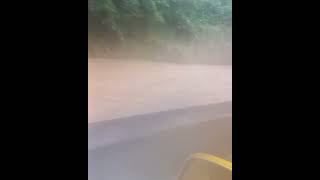 The Maraval River along Saddle Road is at threshold levels, as thunderstorms affect  #trinidadrain