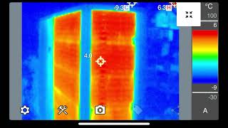 Pompa ciepła, jak wygląda defrost widziany kamerą termowizyjną.