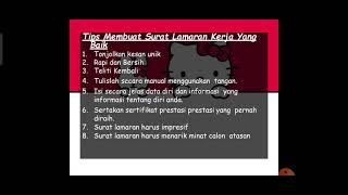 SURAT LAMARAN KERJA (PART 2) -  BAHASA INDONESIA