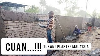 CUAN!!! SKILL TUKANG PLASTER MALAYSIA// Plaster versi tukang Malaysia