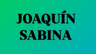 JOAQUÍN SABINA