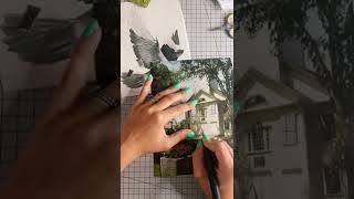 Home collage art process by Maya Land